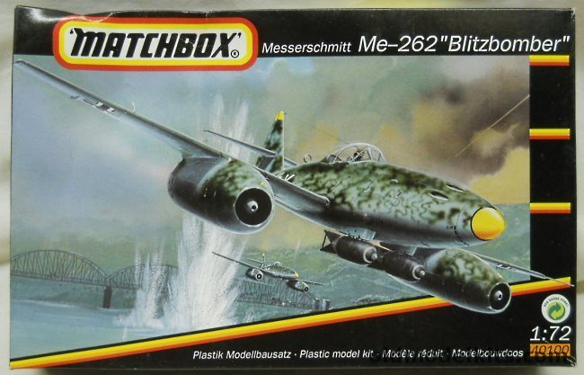 Matchbox 1/72 Messerschmitt Me-262 A-1a(2a) - Kommando Nowotny Achmer 1944 or 2nd Staffel KG 51 Edelweiss 1944, 40100 plastic model kit